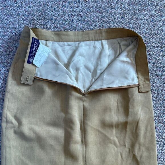 Vintage Burberry’s Wool Pencil Skirt Khaki - Picture 3 of 7